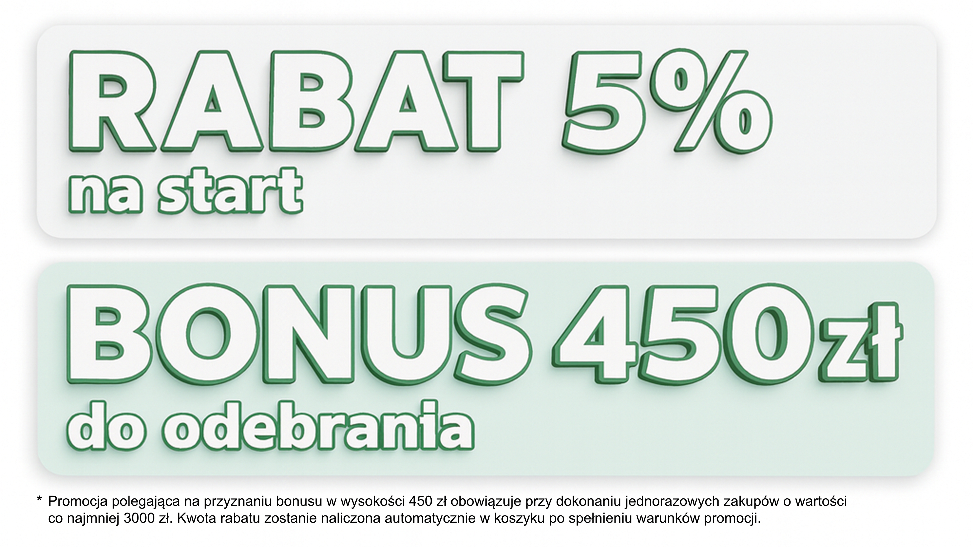 <h1 class="carousel-headline" style="font-family: " open="" sans",="" helveticaneue,="" helvetica,="" arial;"="">Zwiększ wartość koszyka i oszczędzaj!</h1><p class="fs-5" style="color: rgb(90, 101, 115);">
Przy zakupach na start <strong data-start="113" data-end="144">otrzymasz 5% rabatu</strong>,<br data-start="145" data-end="148">
a przy zamówieniach powyżej <strong data-start="176" data-end="203">3000 zł – aż 15% zniżki</strong>.</p><p class="fs-5" style="color: rgb(90, 101, 115);">Więcej w koszyku, większa korzyść dla Ciebie.</p>